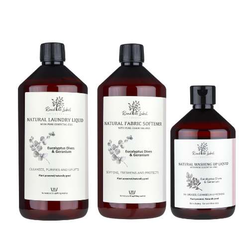 清潔三重奏｜尤加利×天竺葵｜洗衣精+柔軟精+洗碗精 英國 Vanilla Blanc｜Read the Label