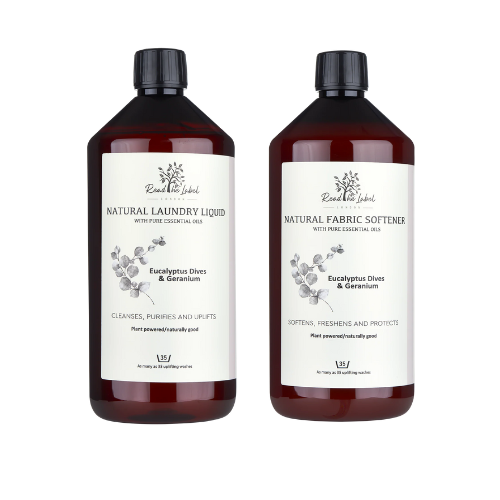 洗衣精+柔軟精 禮盒｜尤加利×天竺葵 1000ml×2 英國 Vanilla Blanc｜Read the Label