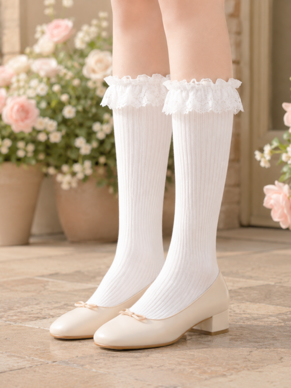 蕾絲花邊中筒襪|公主甜美少女襪 黑白 制服穿搭親膚棉|商品細節圖 蕾絲花邊中筒襪|公主甜美少女襪 黑白 制服穿搭親膚棉 商品細節圖