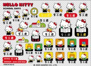 Hello Kitty｜透明防水｜三麗鷗水晶姓名貼 A6