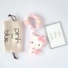 Hello Kitty 固齒器奶嘴鏈套組－9顆 fufu 雛菊 袋 卡，客製名字示意