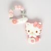 Hello Kitty 固齒器奶嘴鏈套組－HUI 雛菊 仙人掌，客製名字示意