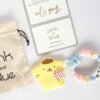 布丁狗 Pompompurin 固齒器奶嘴鏈套組｜客製英文名字・禮盒加購