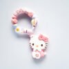 Hello Kitty 固齒器奶嘴鏈套組－YUEli 雛菊 熱氣球，客製名字示意