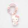 Hello Kitty 固齒器奶嘴鏈套組－YUYU 雛菊 兔子，客製名字示意