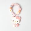 Hello Kitty 固齒器奶嘴鏈套組－ABBY 雛菊熱氣球款，客製英文名字示意