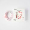 Hello Kitty 固齒器奶嘴鏈套組－mimi 雛菊 仙人掌 盒，客製名字示意