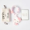 Hello Kitty 固齒器奶嘴鏈套組－mimi 雛菊 仙人掌 袋 卡，客製名字示意