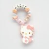 Hello Kitty 固齒器奶嘴鏈套組－nini 彩虹 愛心 兔子，客製名字示意