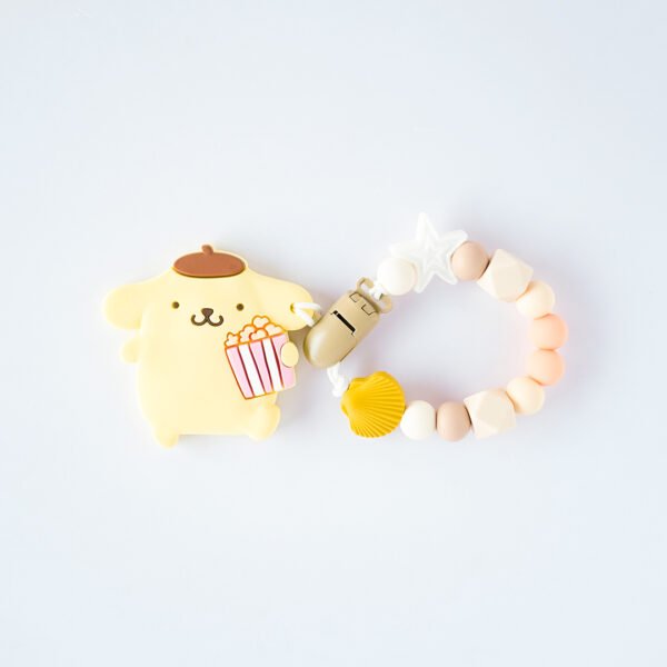 布丁狗 Pompompurin 固齒器奶嘴鏈套組｜客製英文名字・禮盒加購