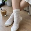 柔棉蜂巢透氣短襪｜網眼織紋・3雙入