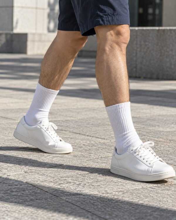 cotton-ribbed-crew-socks-04-scene 柔棉日常羅紋中筒襪|基本百搭・同色5雙入