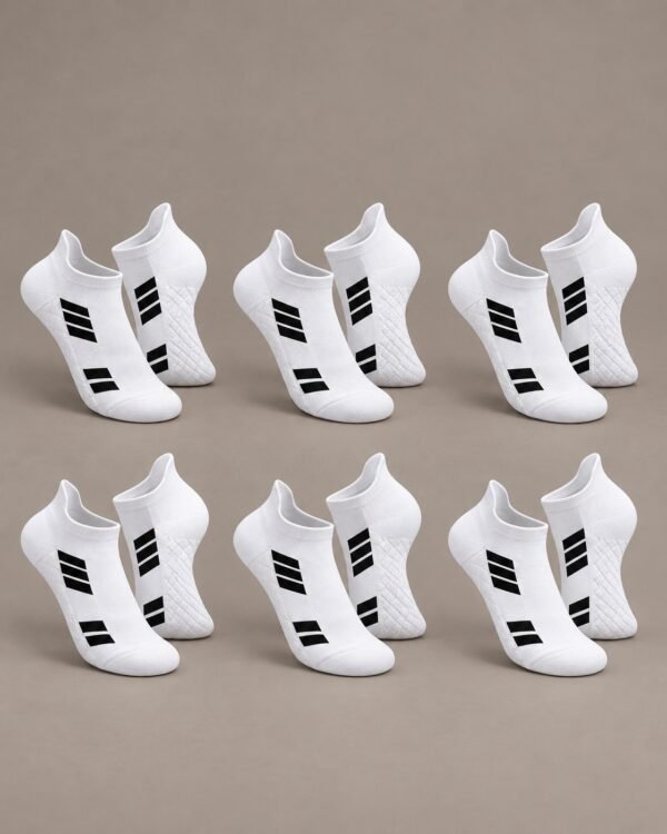 cushioned-sport-ankle-socks-6-pack-08-scene pink and blue 避震設計隱形運動襪 6雙入|BCI棉紗透氣短襪|黑/白可選