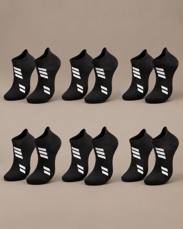 cushioned-sport-ankle-socks-6-pack-09-scene pink and blue 避震設計隱形運動襪 6雙入|BCI棉紗透氣短襪|黑/白可選