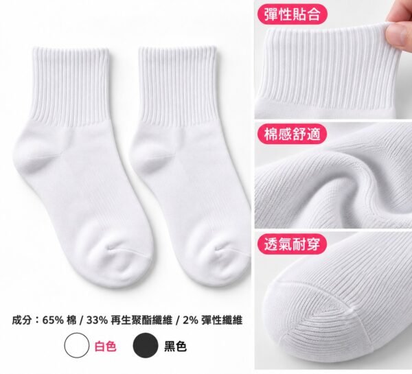 lightweight-comfort-ankle-socks-03-features 輕盈舒適短襪|棉混紡・同色5雙入
