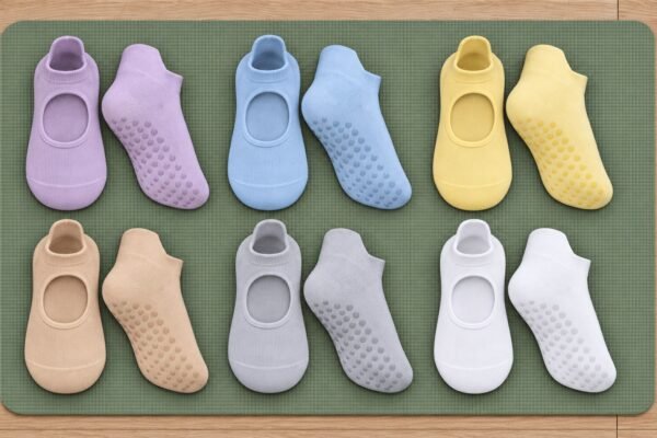 yoga-grip-socks-6-pack-07-scene 瑜珈防滑襪 6雙入|止滑隱形襪 皮拉提斯健身減震透氣 - pink and blue